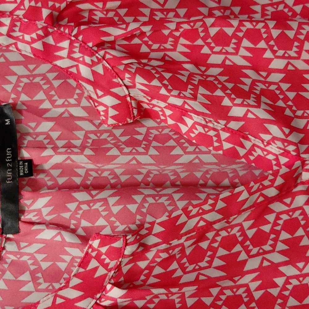 Fun Pink Aztec Blouse - Picture 2 of 2